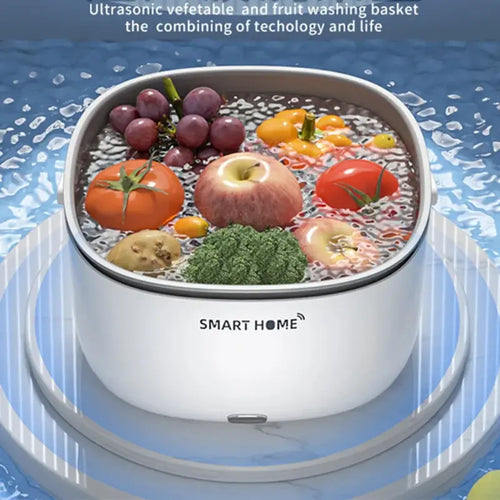 ISRBV SmartHome Soundwave Technology Fruit & Vegetable Cleaning Basket - Wireless Kitchen Sterilizer